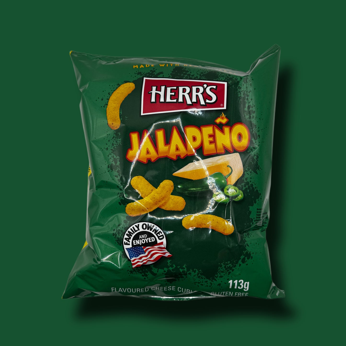 Herr's Jalapeño Cheese Curls 113g