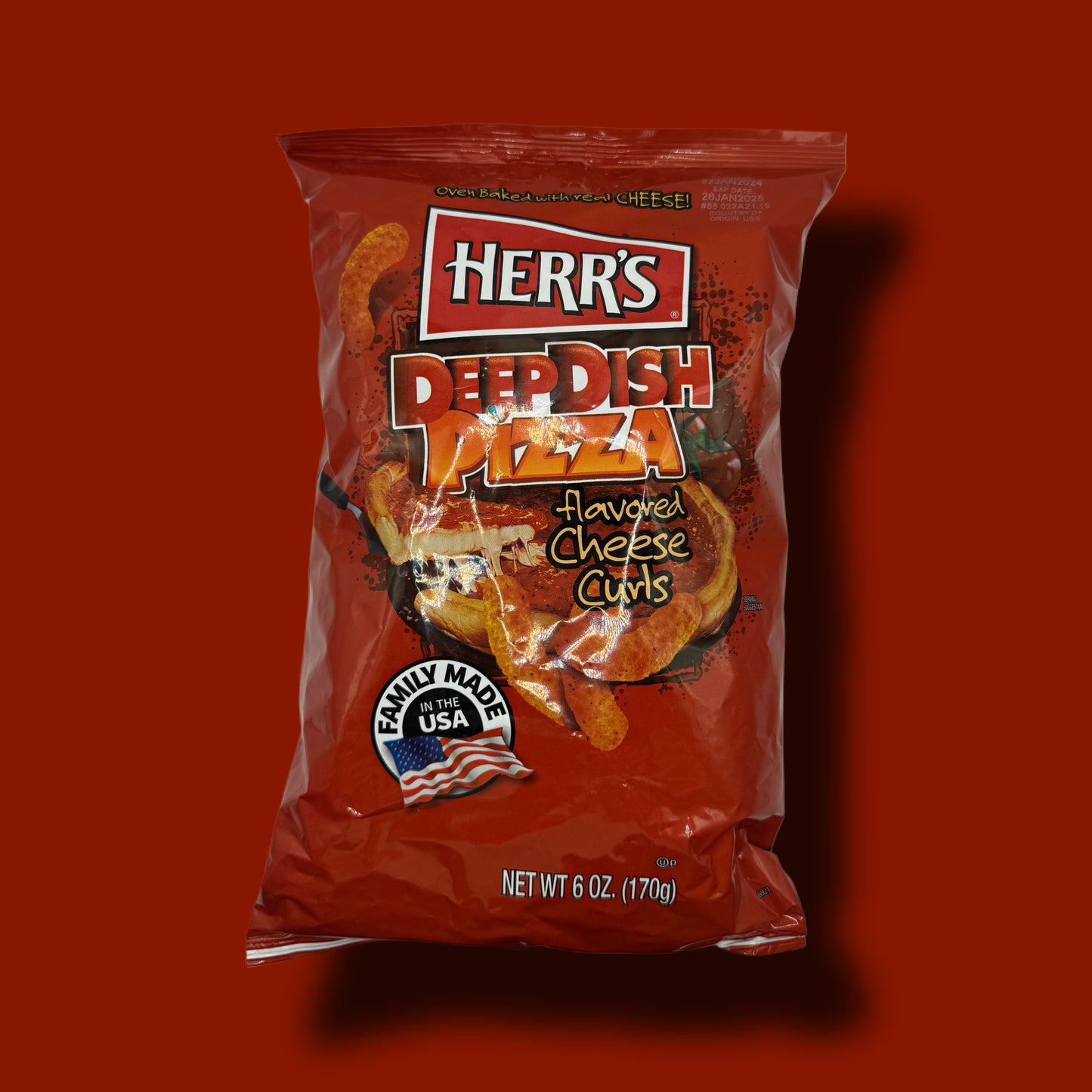Herr's Deep Dish Pizza Cheese Curls 170g