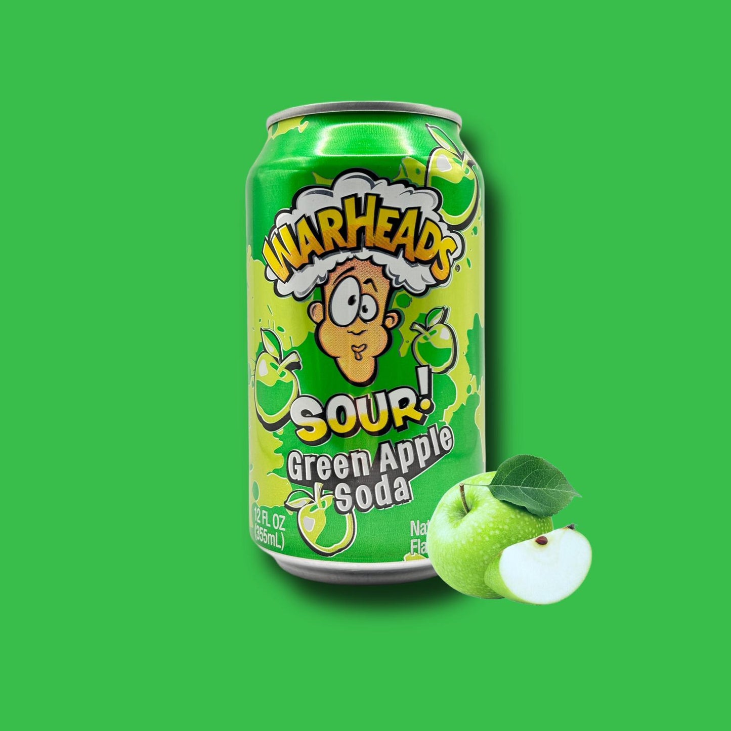 Warheads - Sour Soda Green Apple 355ml