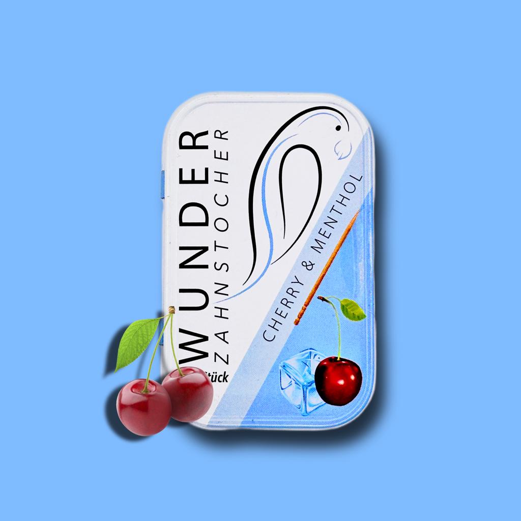 Wunder Zahnstocher - Cherry-Menthol Metalldose 100 Stück