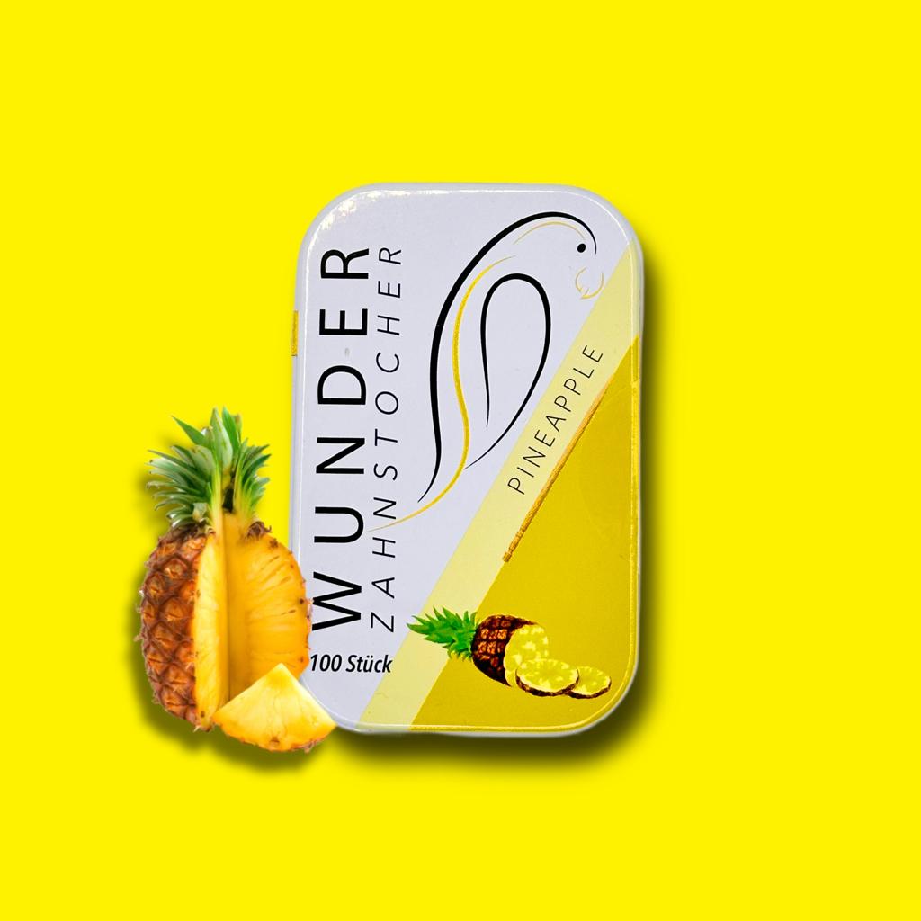 Wunder Zahnstocher - Pineapple Metalldose 100 Stück