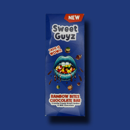 Sweet Guyz Freeze Dried Rainbow Bites Chocolate Bar 42g