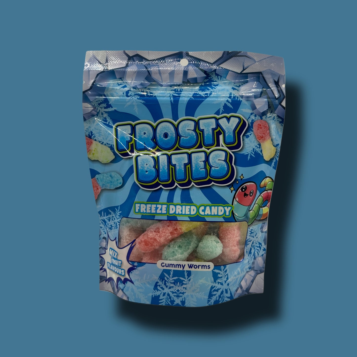 GEFRIERGETROCKNETE SÜSSIGKEITEN FROSTY BITES WORMS 50G