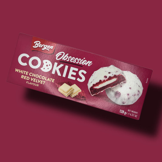 Bergen Obsession Cookies – White Chocolate & Red Velvet